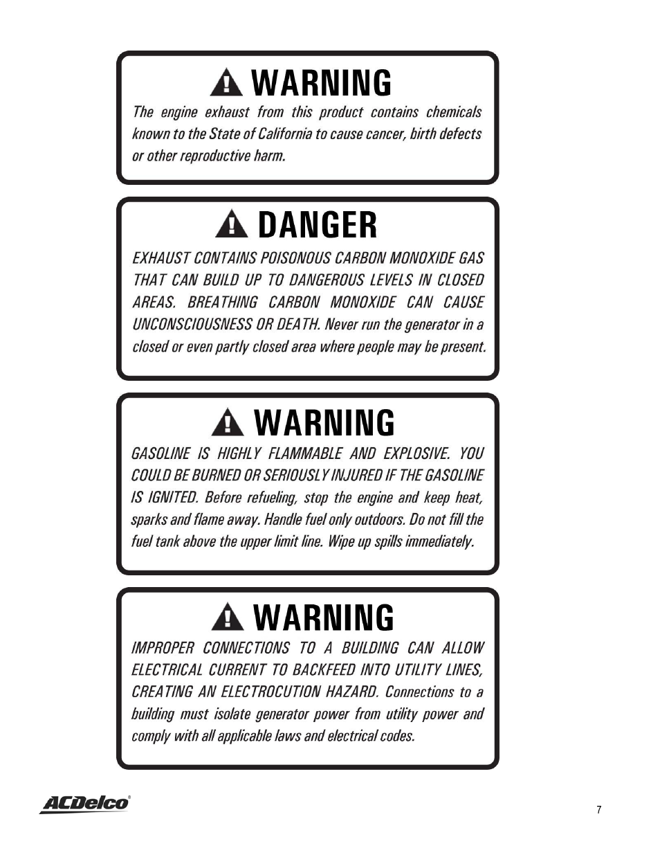 ACDelco AC-G0002 User Manual | Page 7 / 36