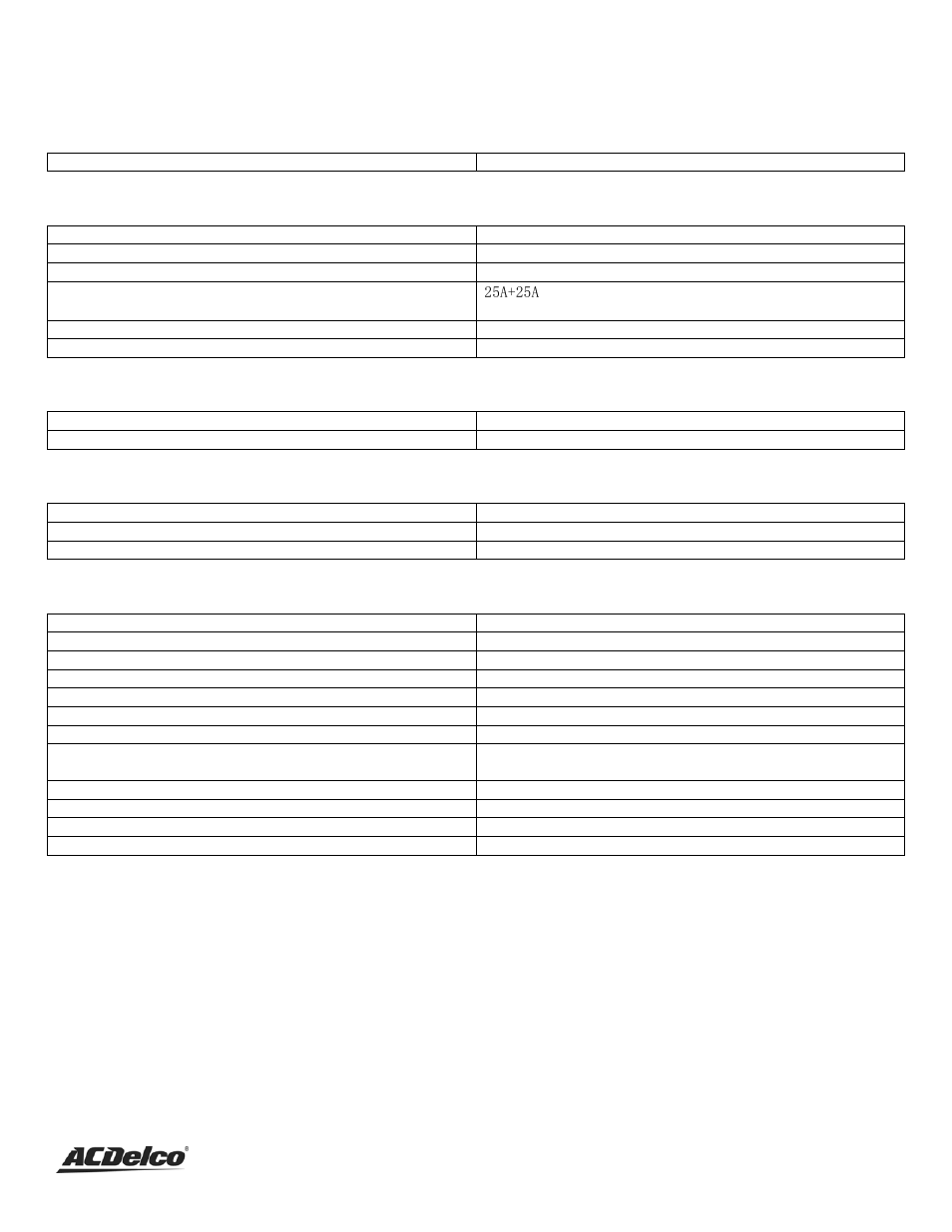 Specifications | ACDelco AC-G0005 User Manual | Page 26 / 36