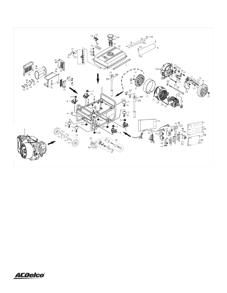 Exploded view and parts list | ACDelco AC-G0005 User Manual | Page 27 / 36