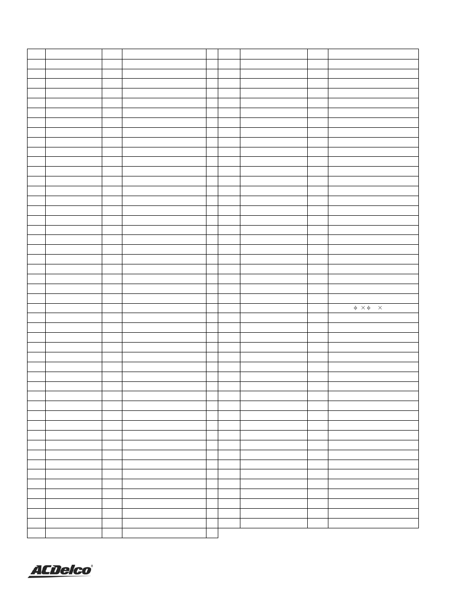 Parts list | ACDelco AC-G0005 User Manual | Page 28 / 36