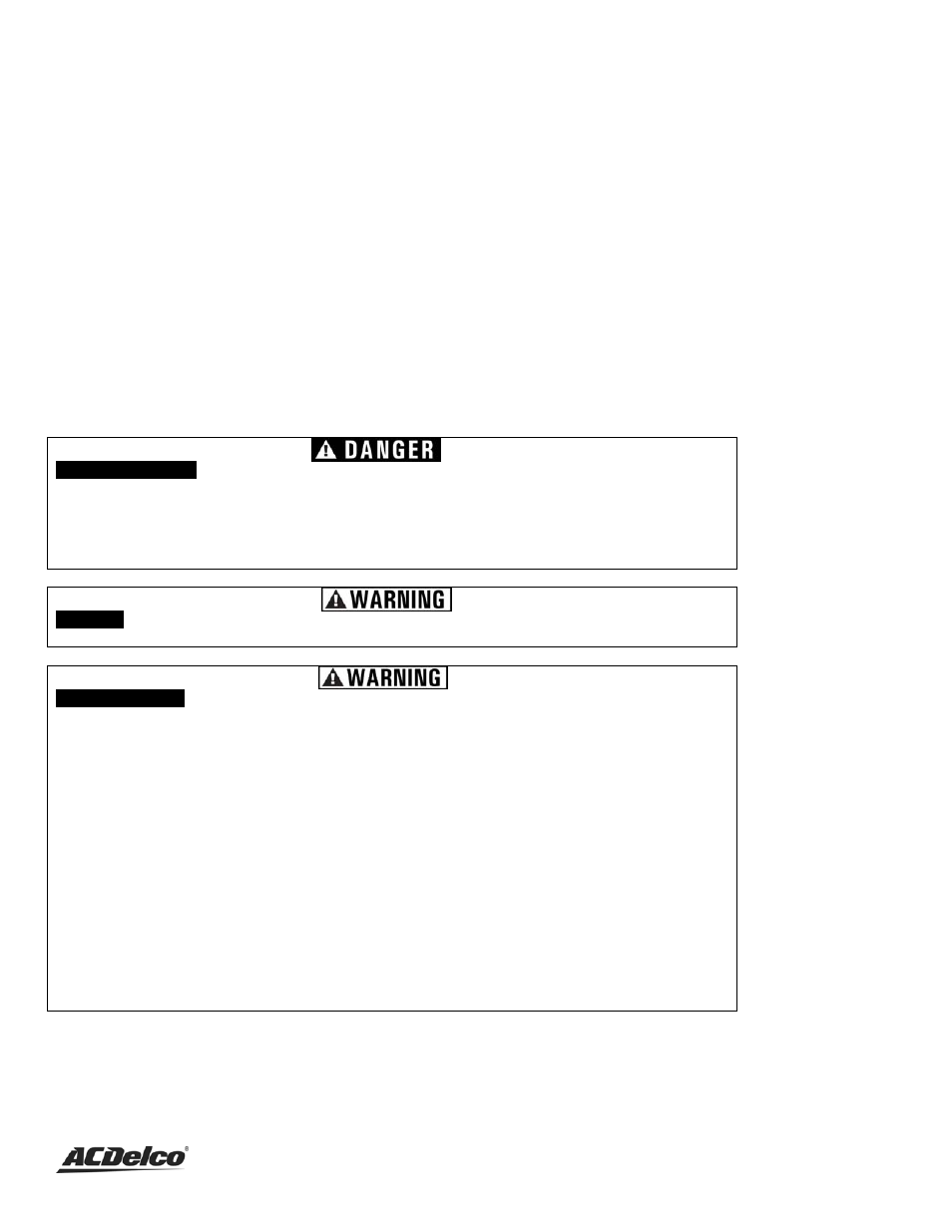 Important safety instructions, Stop | ACDelco AC-G0005 User Manual | Page 5 / 36