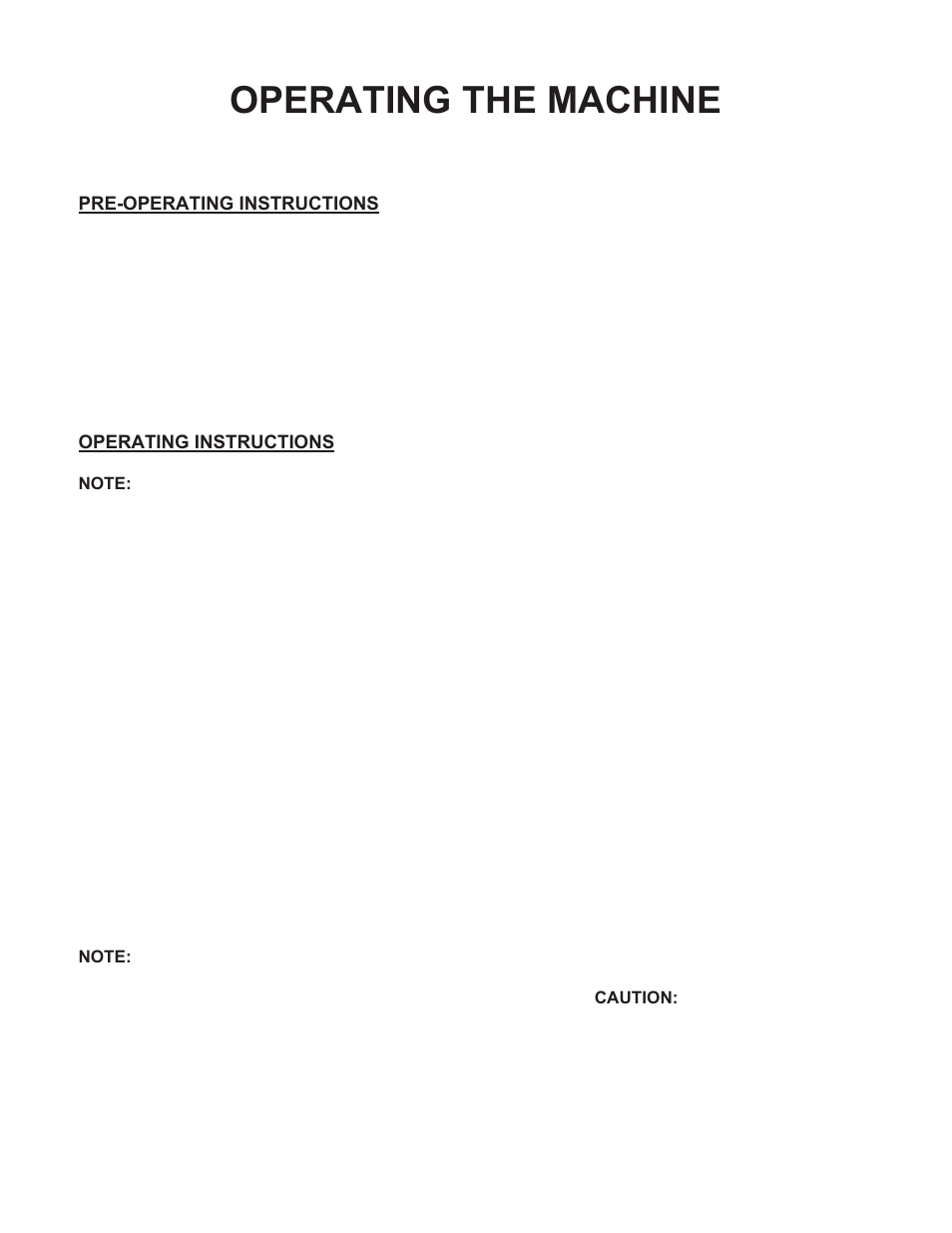 Operating the machine | Delco PN 09301 A User Manual | Page 7 / 22