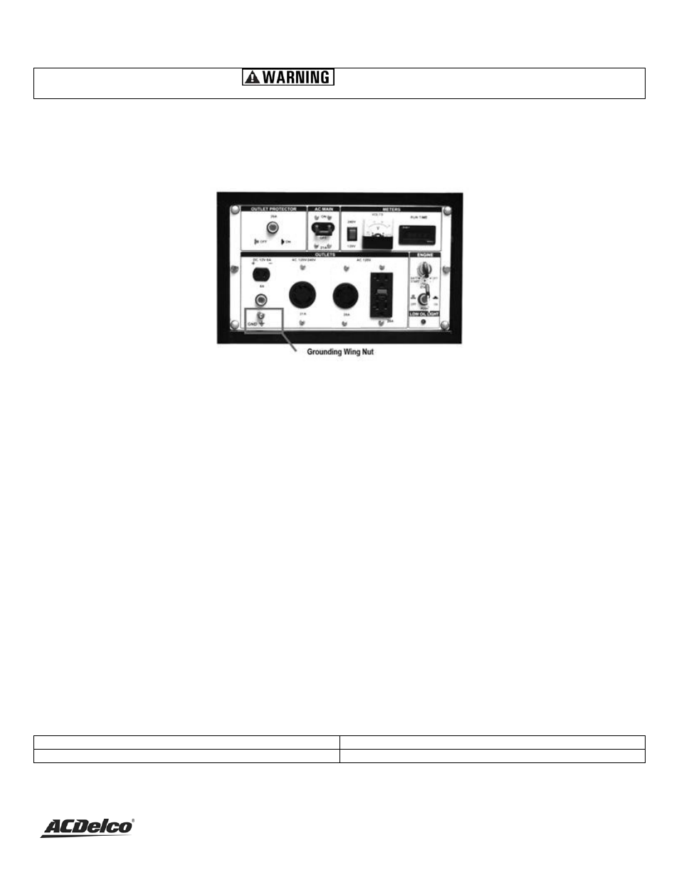 Step 3 - ground the generator, Subsequent use of this generator, Step 1 - verify oil level | ACDelco AC-G0004 User Manual | Page 13 / 36