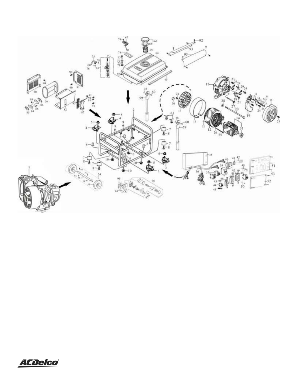 Exploded view and parts list | ACDelco AC-G0004 User Manual | Page 27 / 36