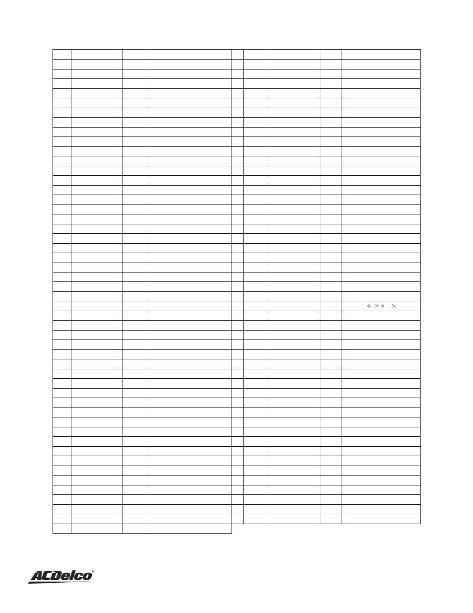 Parts list | ACDelco AC-G0004 User Manual | Page 28 / 36