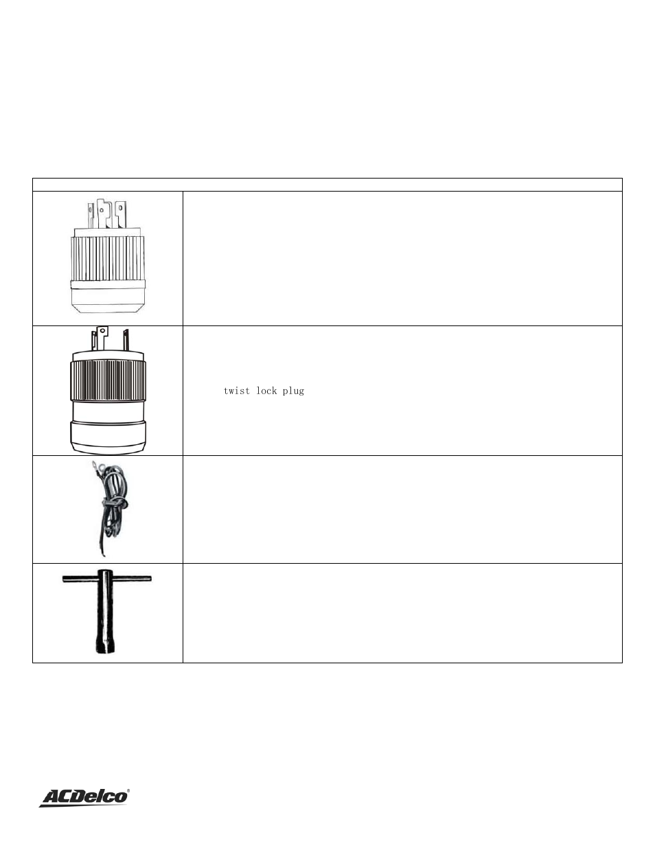 Package contents, Stop | ACDelco AC-G0004 User Manual | Page 9 / 36