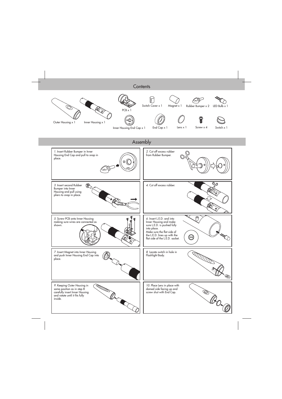 Contents assembly | ACDelco LG08 User Manual | Page 2 / 2