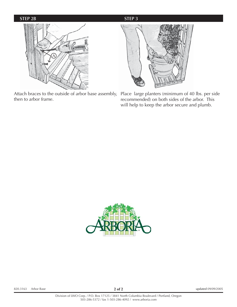 Arboria Arbor Base User Manual | Page 2 / 2