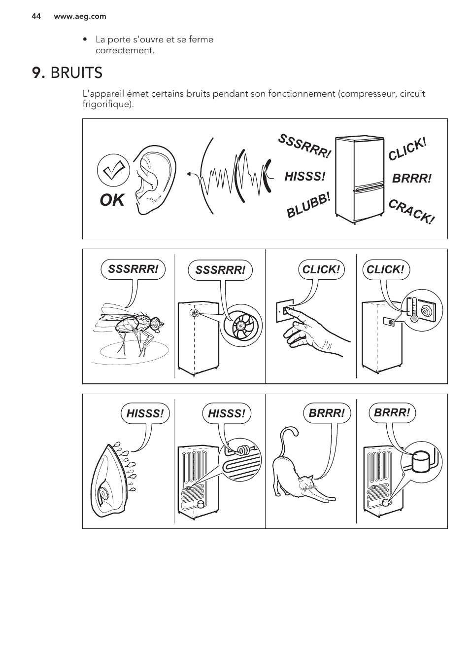 Bruits | AEG SCS51800S1 User Manual | Page 44 / 72