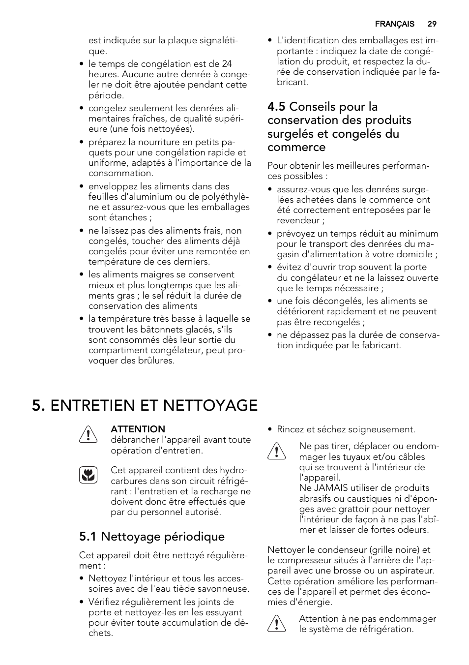 Entretien et nettoyage, 1 nettoyage périodique | AEG SCN91800C1 User Manual | Page 29 / 84