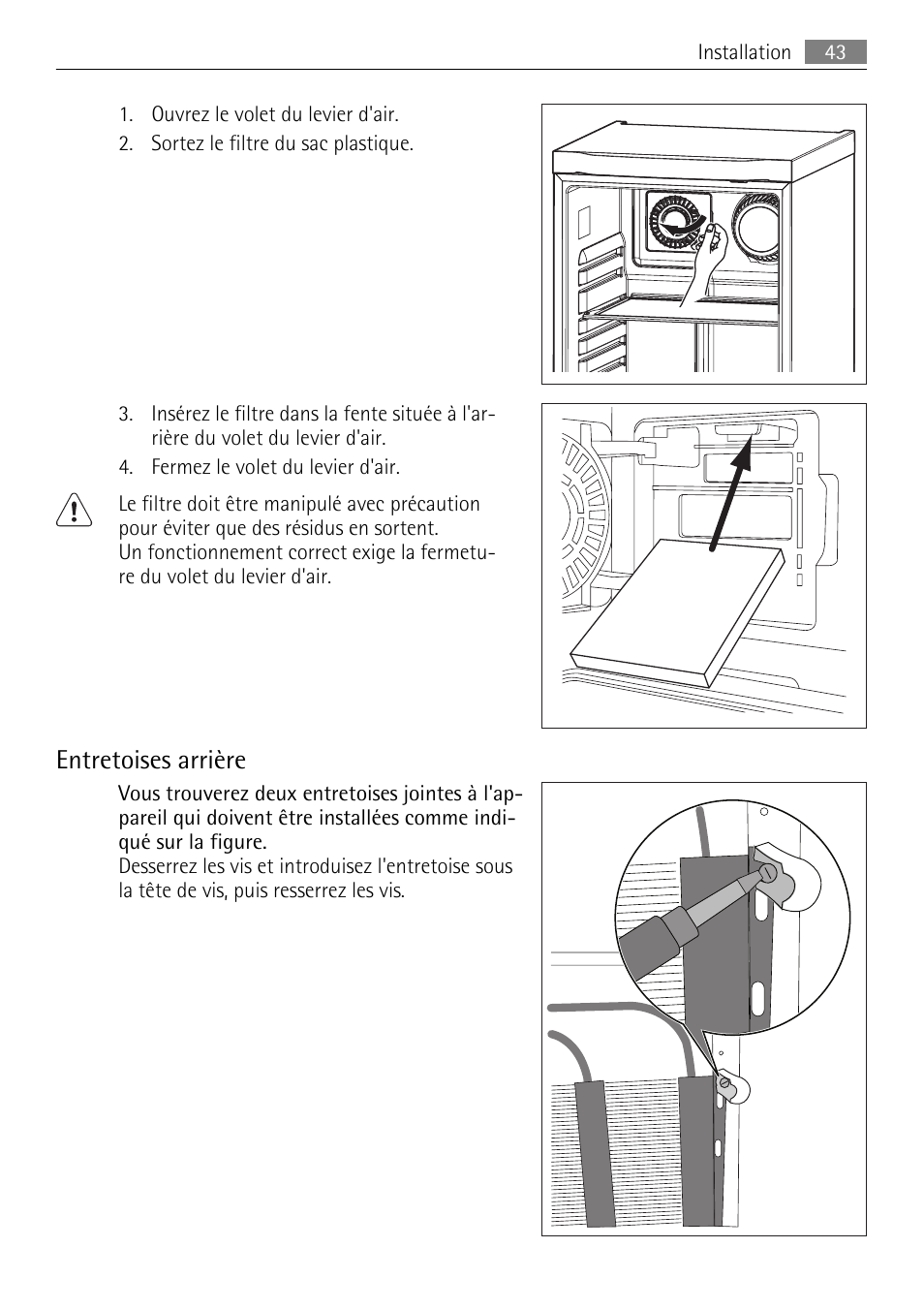 Entretoises arrière | AEG S84000KMX0 User Manual | Page 43 / 88