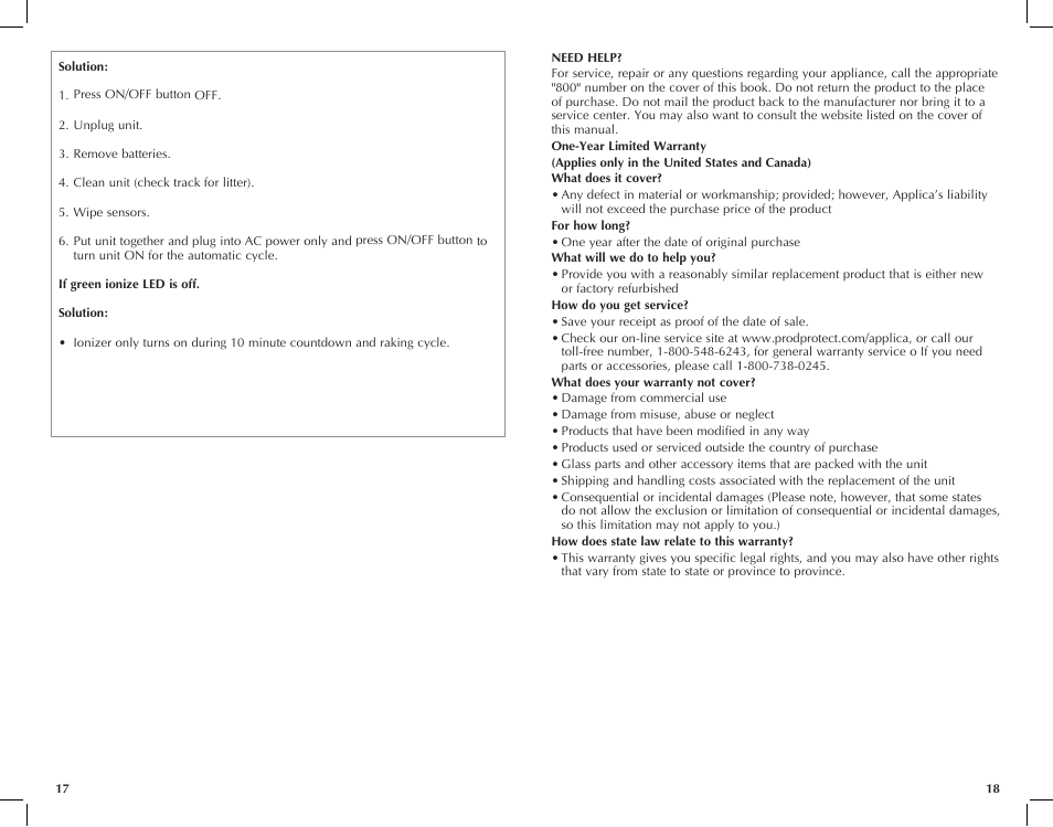 Applica LitterMaid Elite LME5000 User Manual | Page 10 / 11