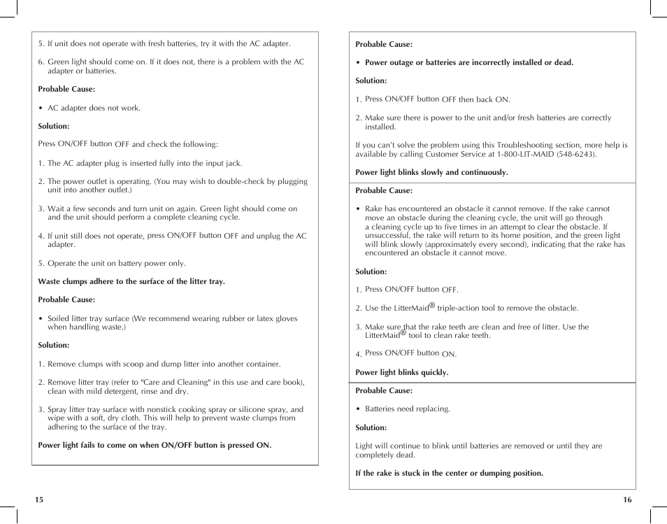 Applica LitterMaid Elite LME5000 User Manual | Page 9 / 11