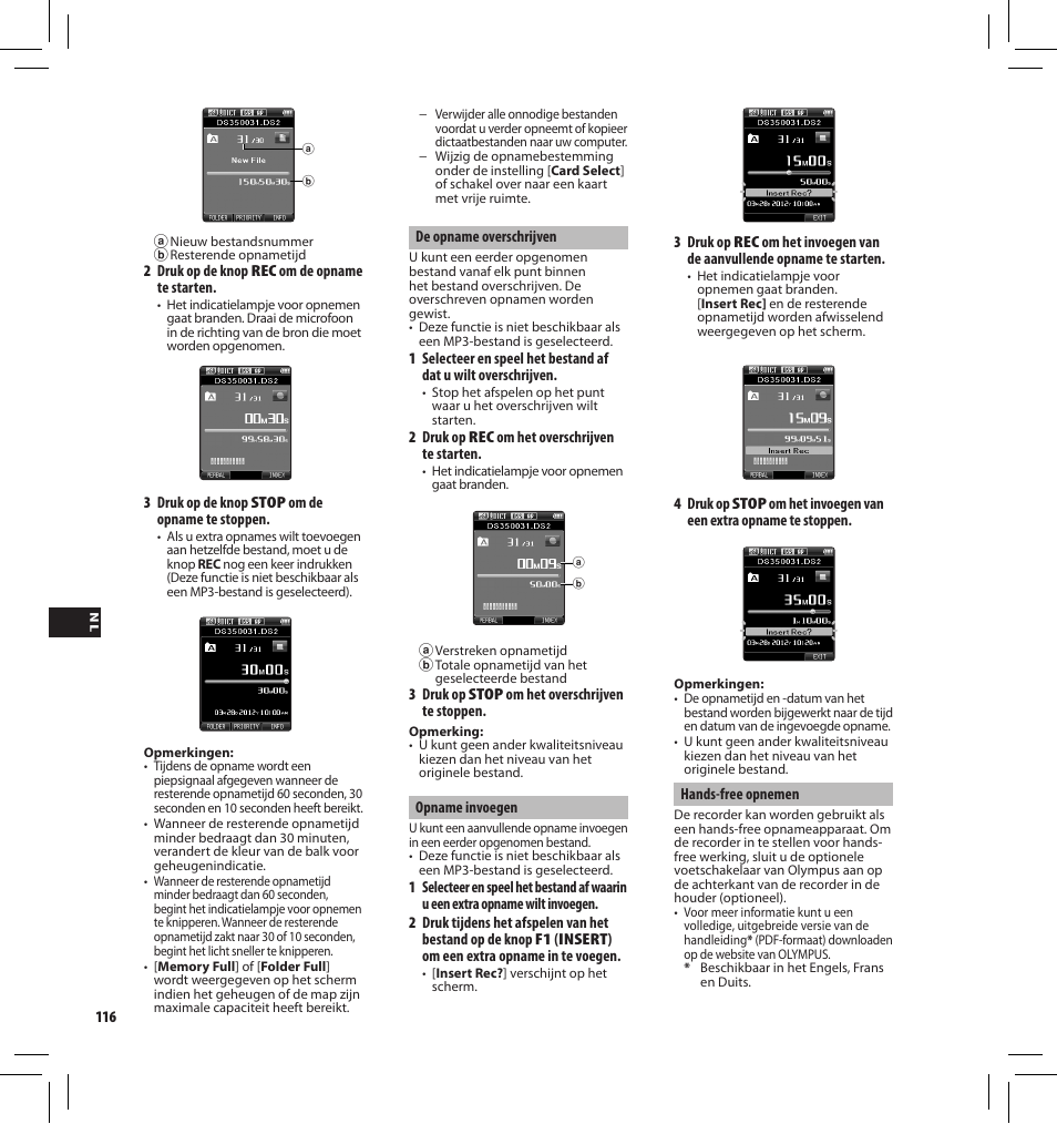 Olympus DS-3500 User Manual | Page 116 / 184