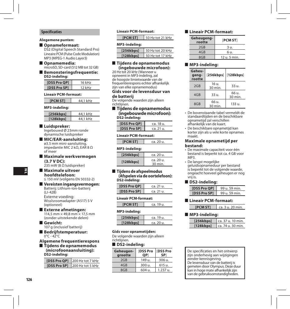 Olympus DS-3500 User Manual | Page 126 / 184