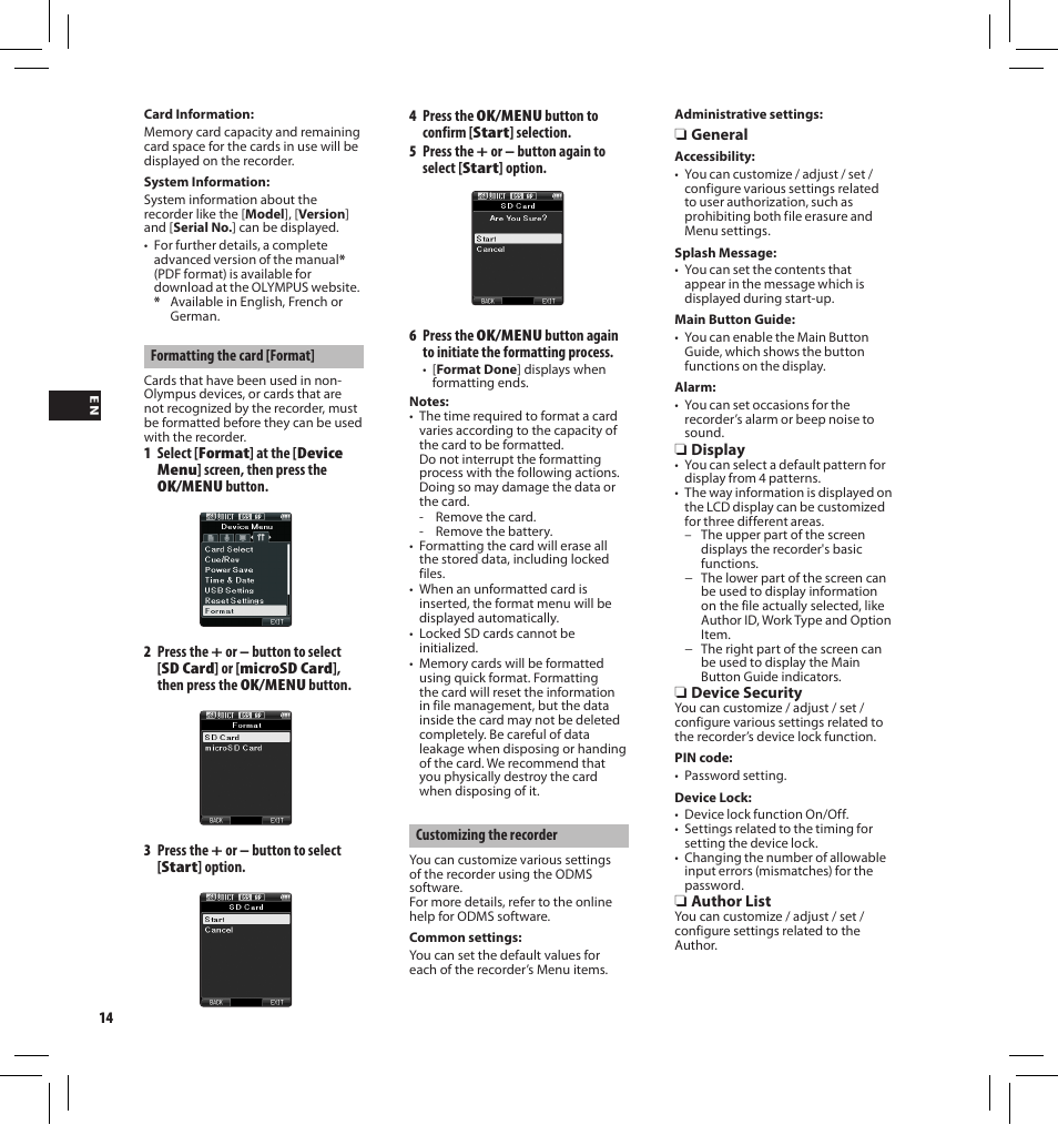 Olympus DS-3500 User Manual | Page 14 / 184