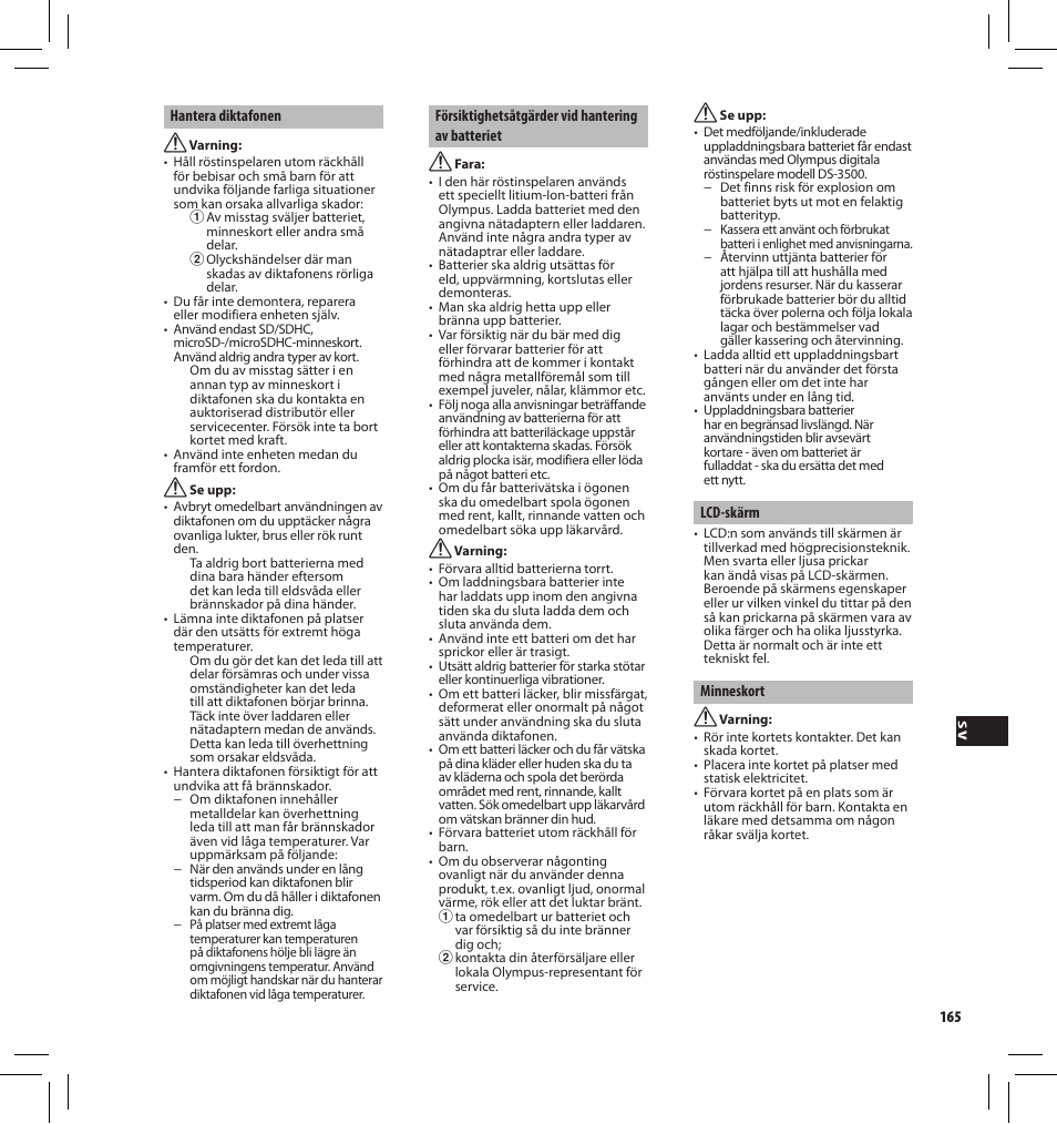 Olympus DS-3500 User Manual | Page 165 / 184