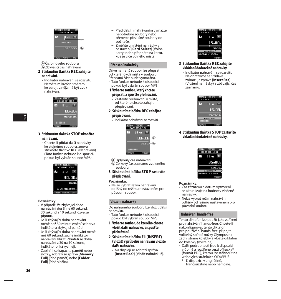 Olympus DS-3500 User Manual | Page 26 / 184