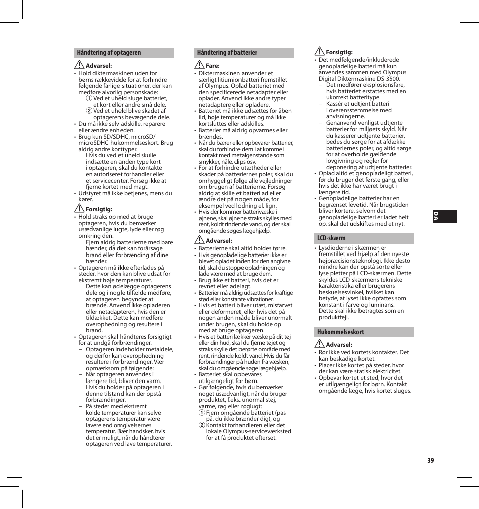 Olympus DS-3500 User Manual | Page 39 / 184