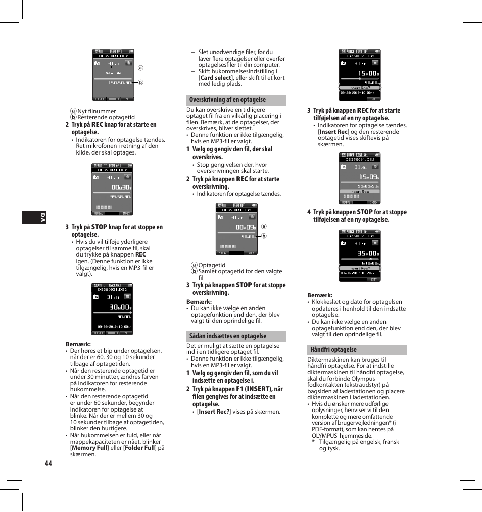 Olympus DS-3500 User Manual | Page 44 / 184
