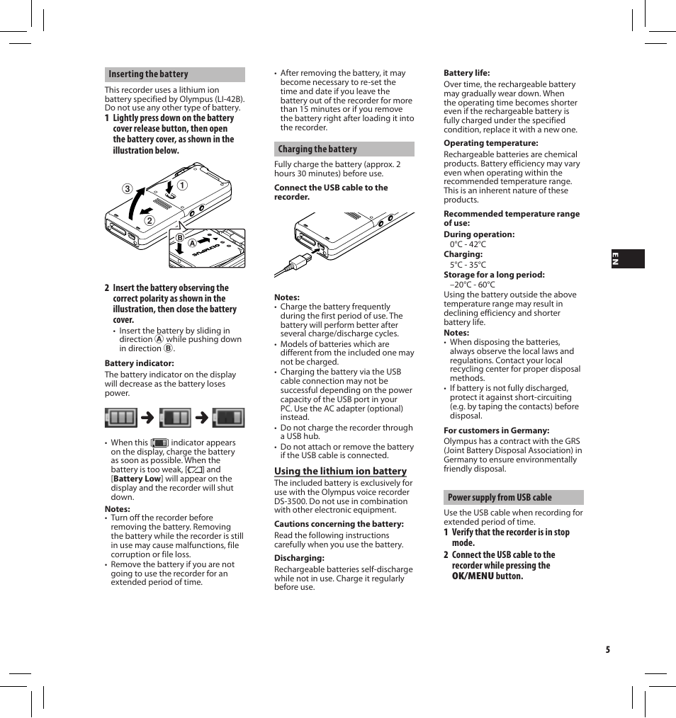 Olympus DS-3500 User Manual | Page 5 / 184