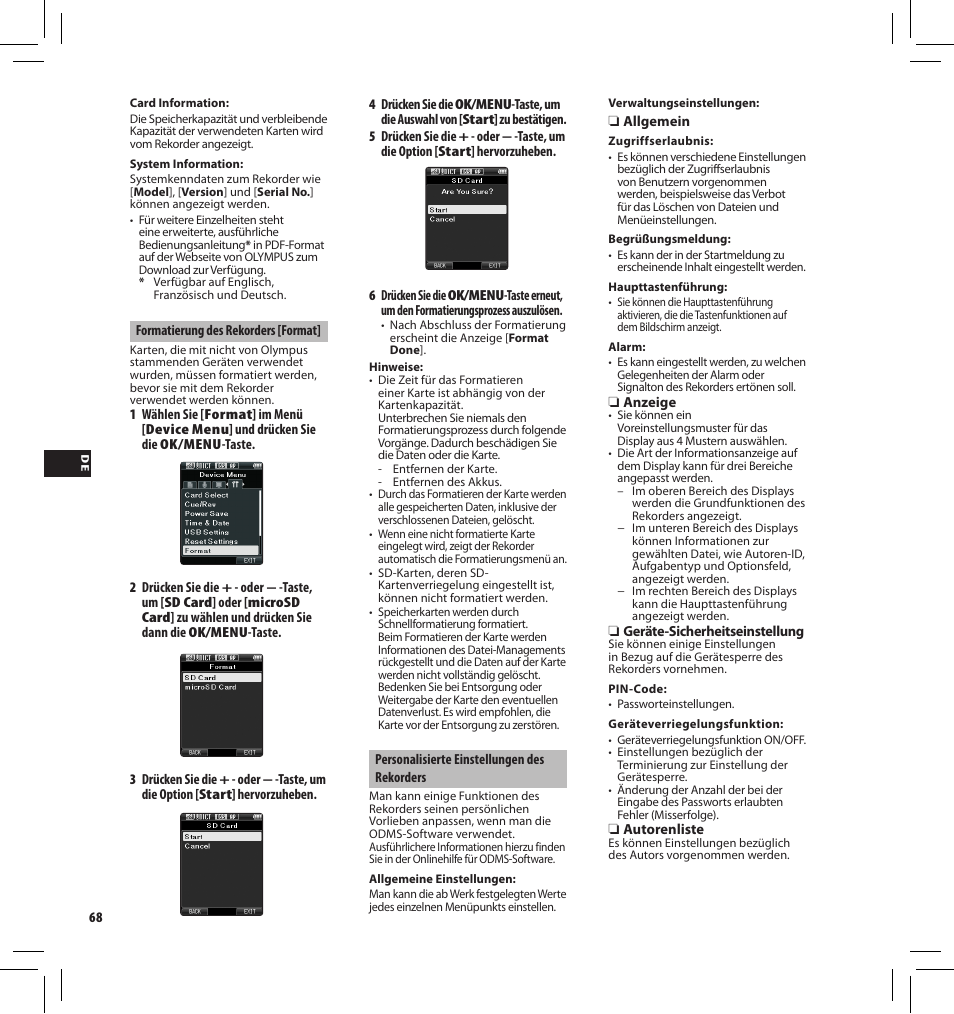 Olympus DS-3500 User Manual | Page 68 / 184