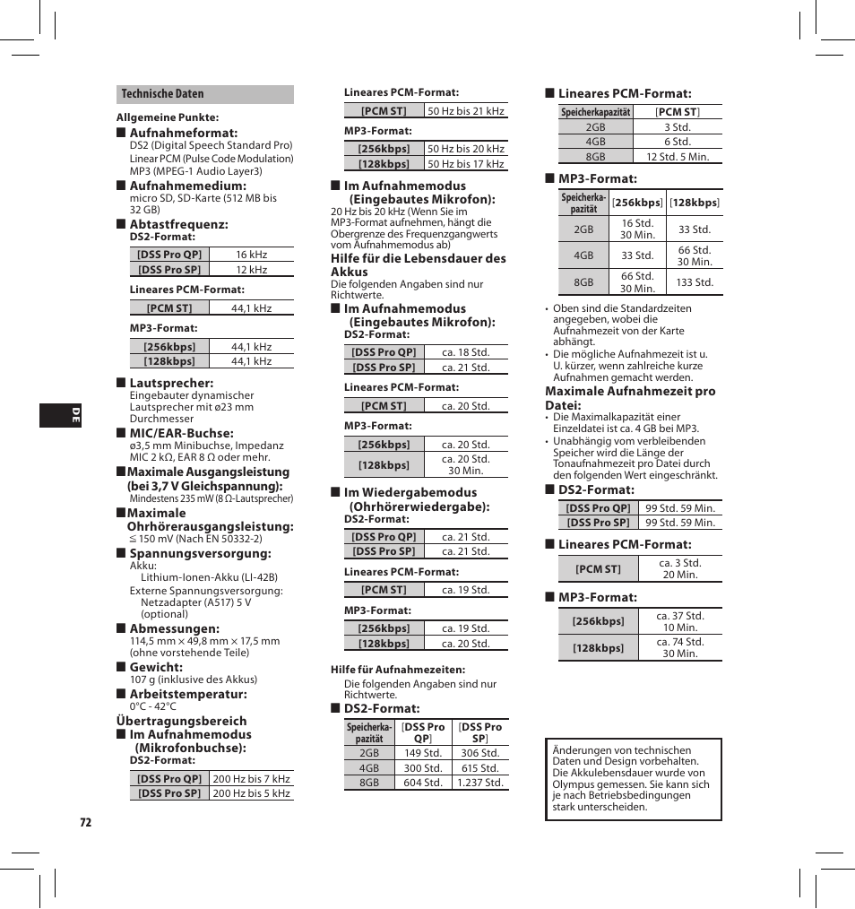 Olympus DS-3500 User Manual | Page 72 / 184