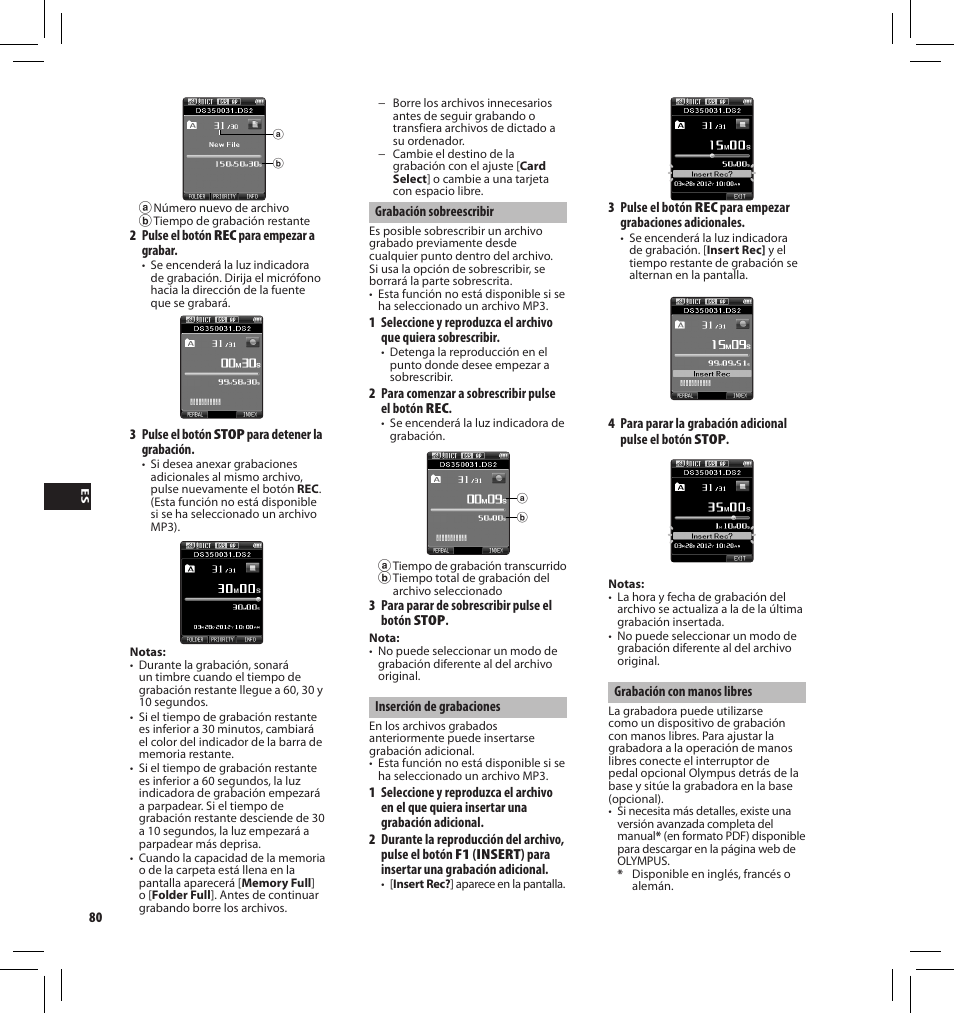 Olympus DS-3500 User Manual | Page 80 / 184