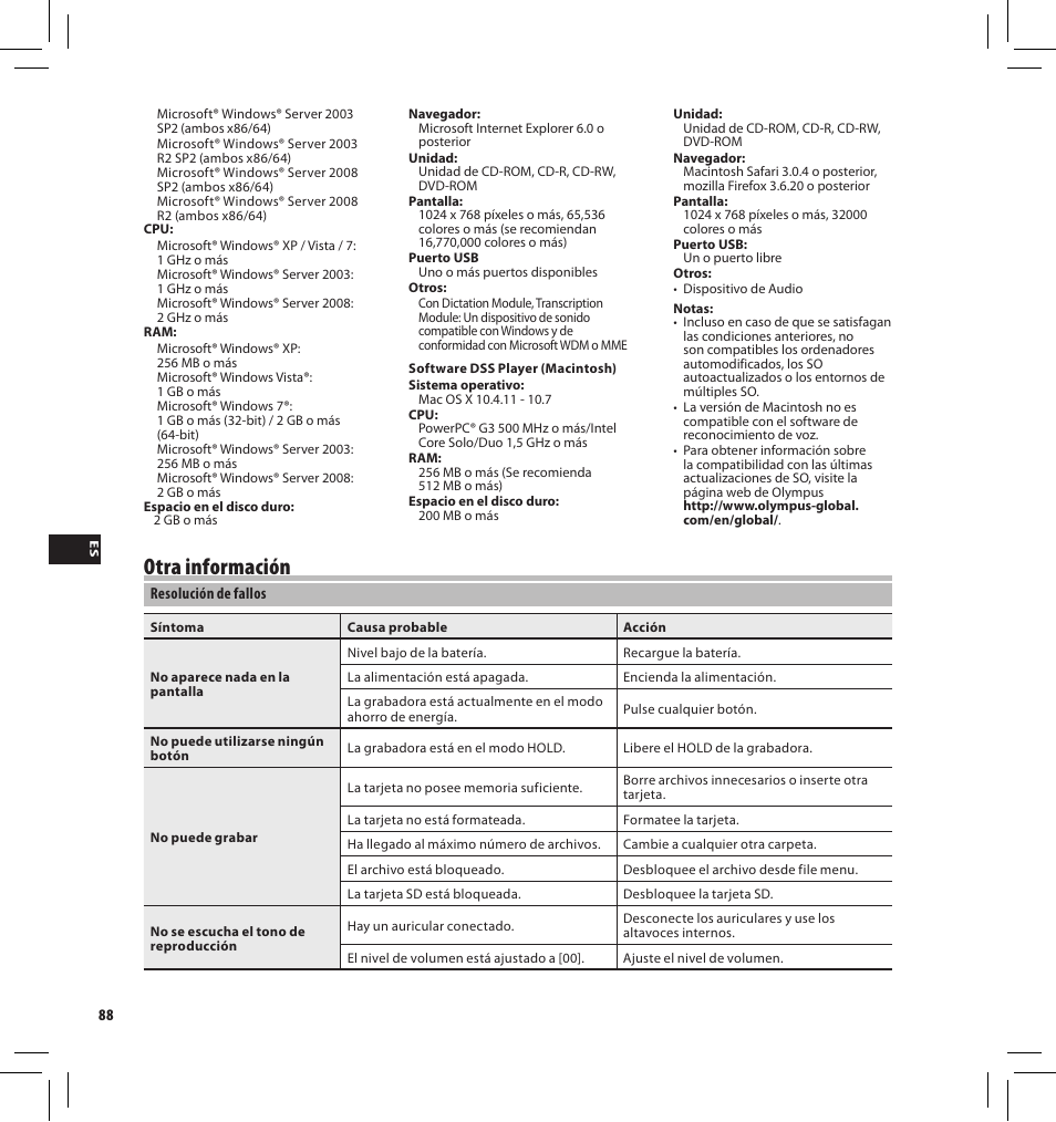 Otra información | Olympus DS-3500 User Manual | Page 88 / 184