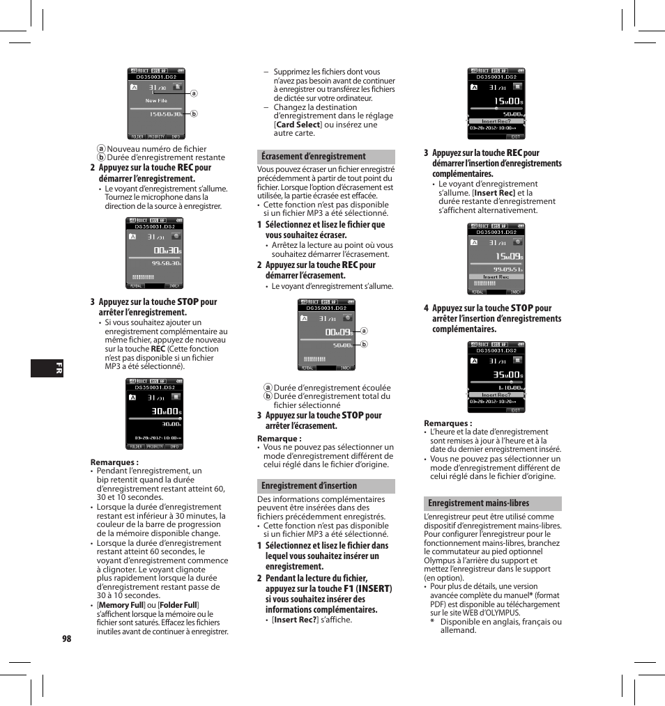 Olympus DS-3500 User Manual | Page 98 / 184