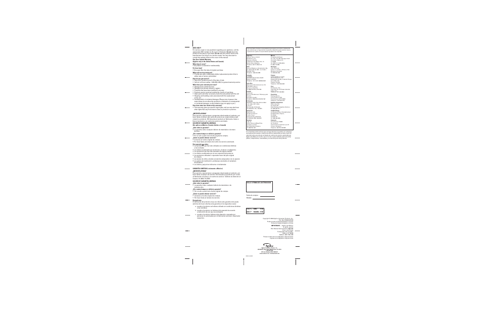 Applica 615 User Manual | Page 2 / 2