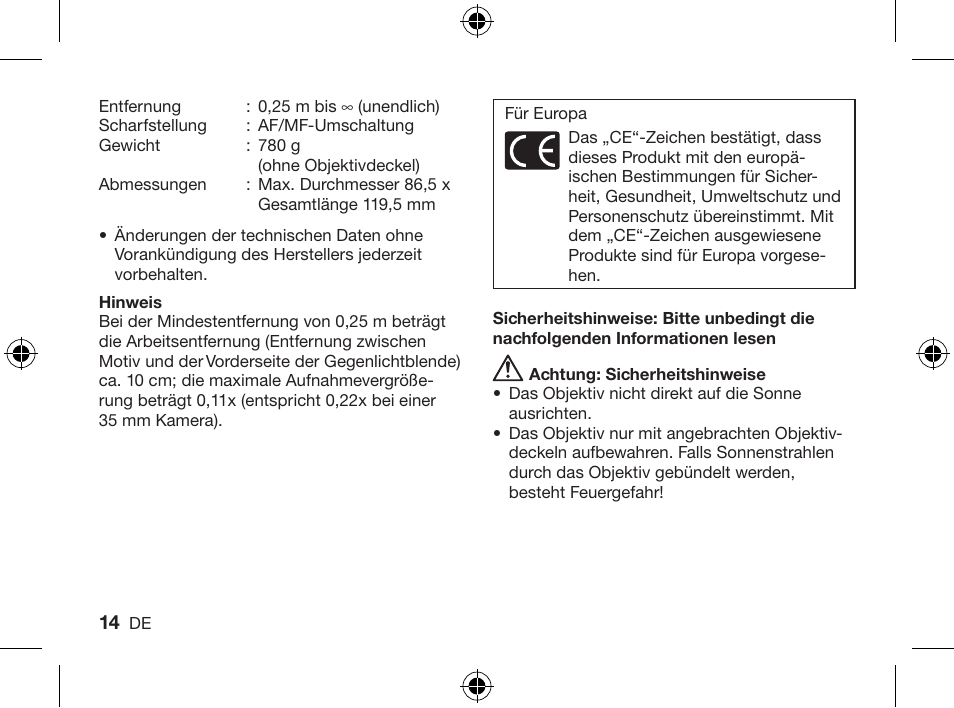 Olympus ZUIKO DIGITAL ED 714mm 14-0 User Manual | Page 12 / 86