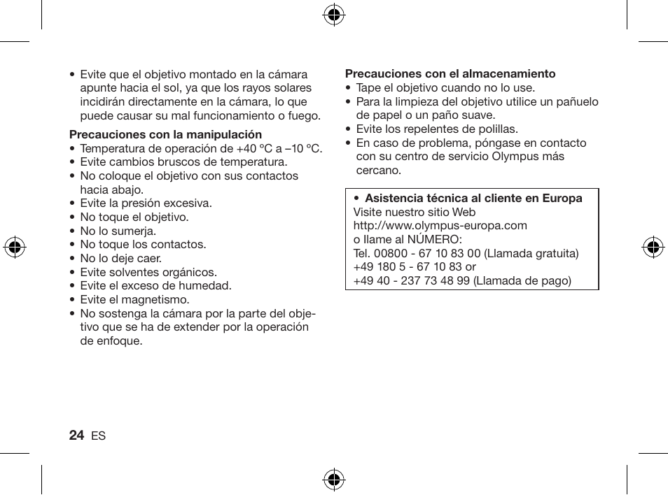 Olympus ZUIKO DIGITAL ED 714mm 14-0 User Manual | Page 22 / 86