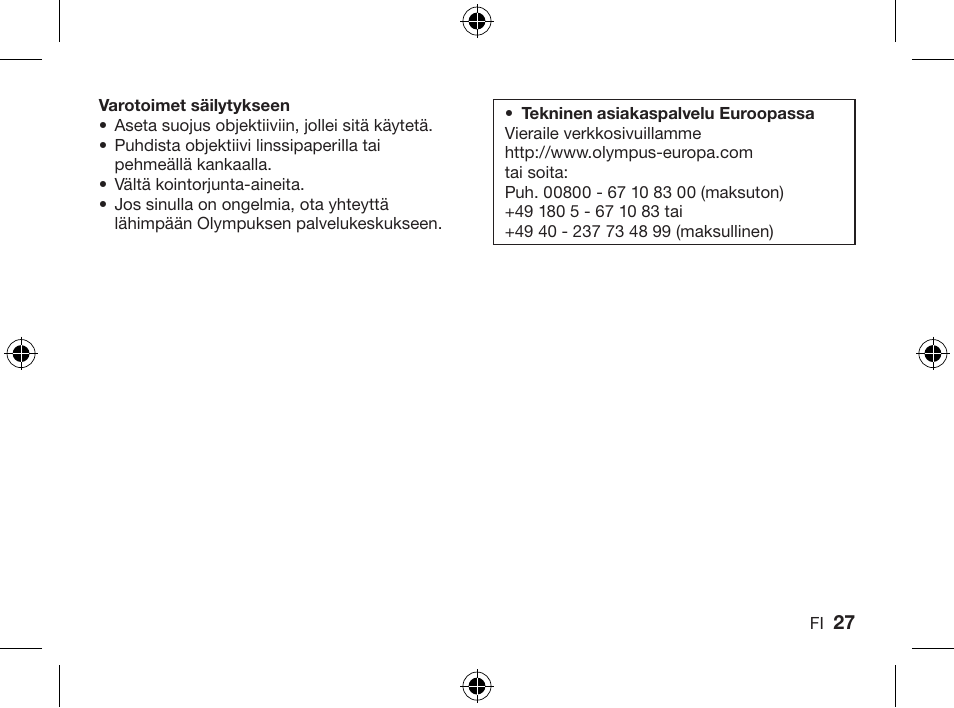 Olympus ZUIKO DIGITAL ED 714mm 14-0 User Manual | Page 25 / 86