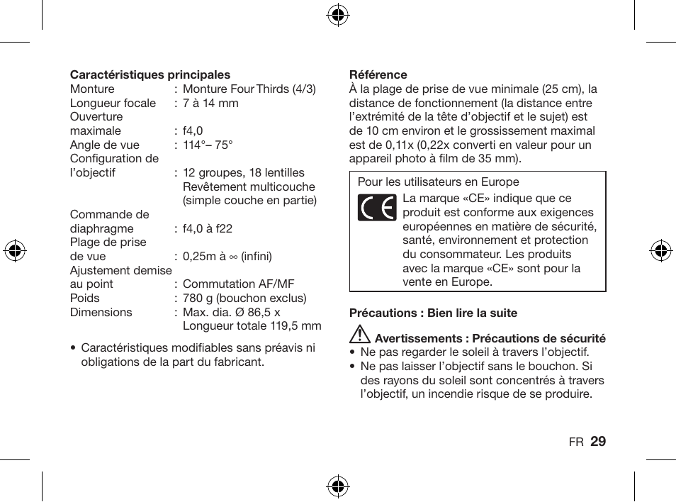 Olympus ZUIKO DIGITAL ED 714mm 14-0 User Manual | Page 27 / 86