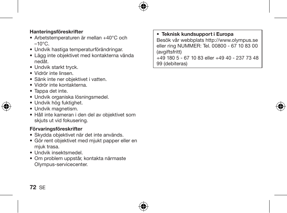 Olympus ZUIKO DIGITAL ED 714mm 14-0 User Manual | Page 70 / 86