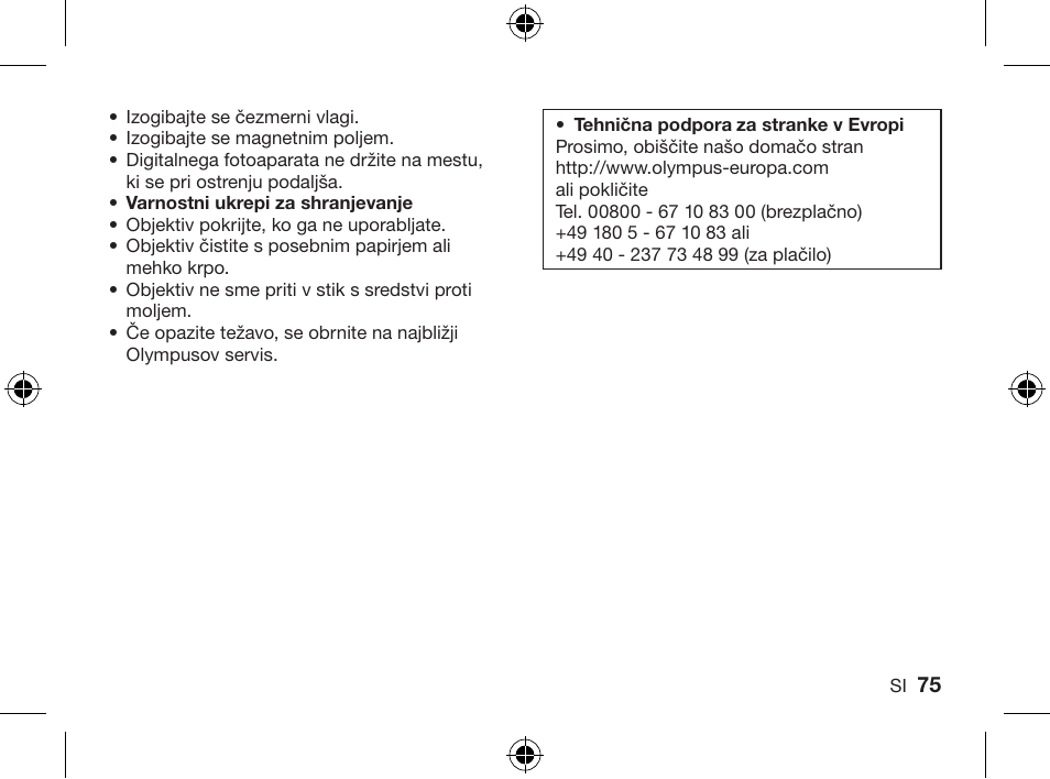 Olympus ZUIKO DIGITAL ED 714mm 14-0 User Manual | Page 73 / 86