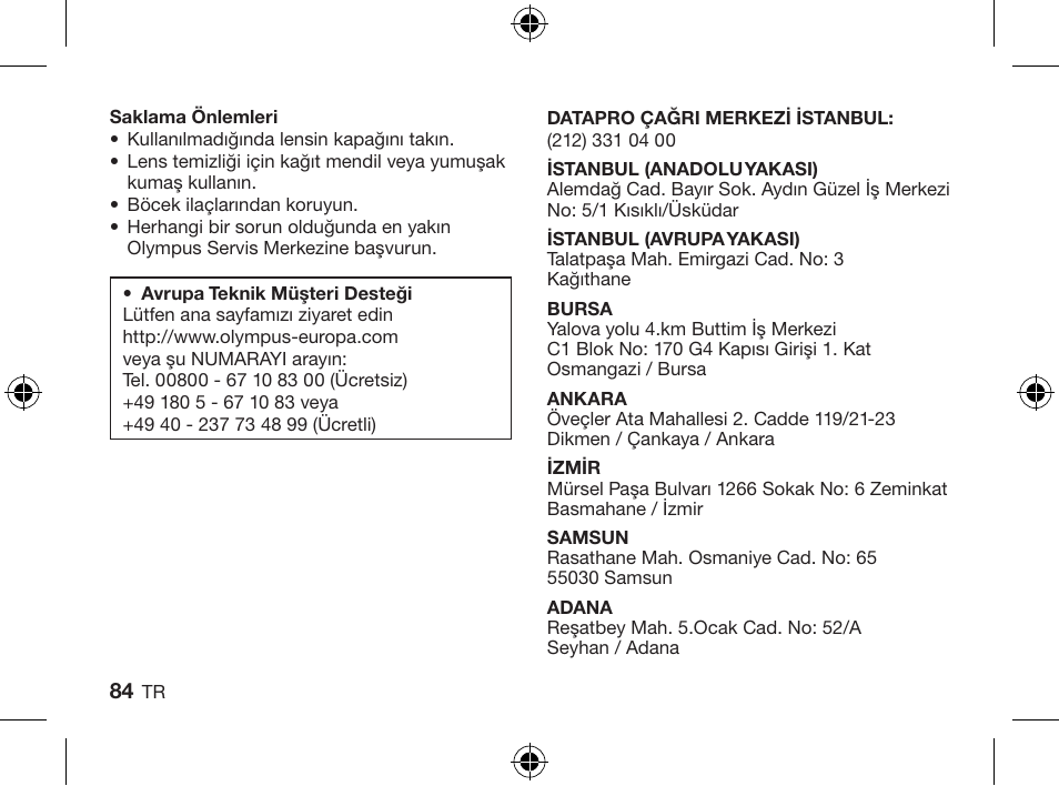 Olympus ZUIKO DIGITAL ED 714mm 14-0 User Manual | Page 82 / 86