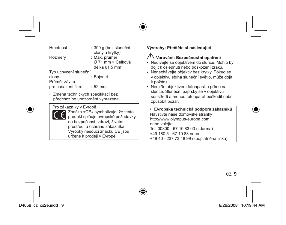 Olympus ZUIKO DIGITAL ED 50mm Macro 12-0 User Manual | Page 7 / 58
