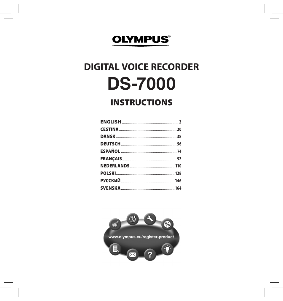 Olympus DS7000 User Manual | 184 pages