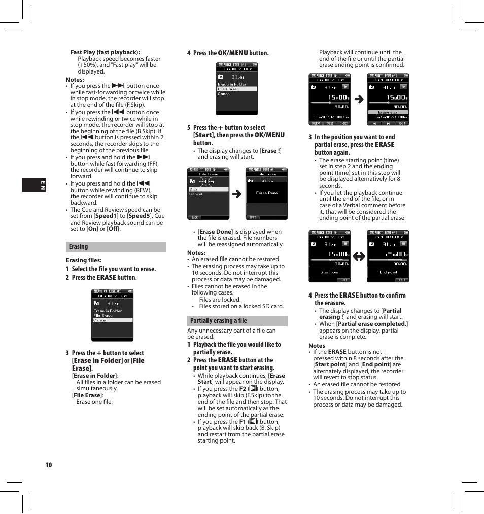 Olympus DS7000 User Manual | Page 10 / 184