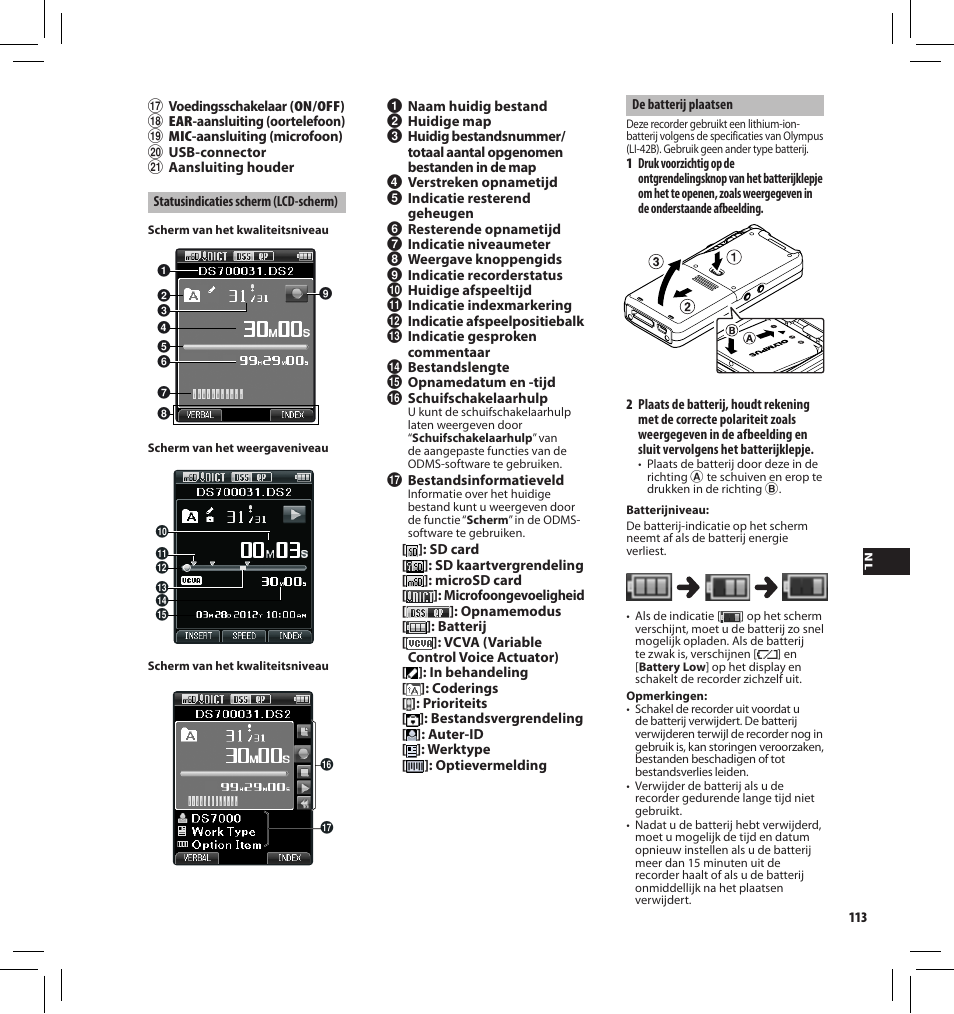 Olympus DS7000 User Manual | Page 113 / 184