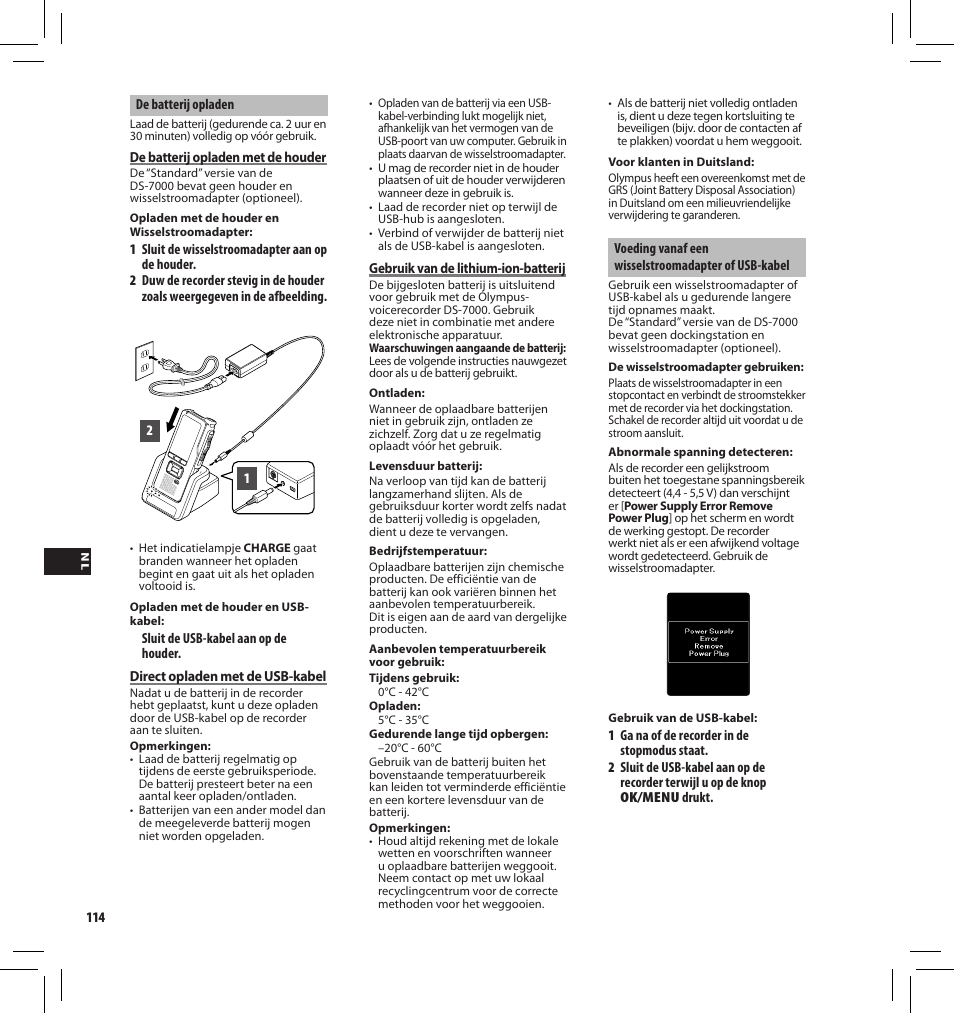 Olympus DS7000 User Manual | Page 114 / 184