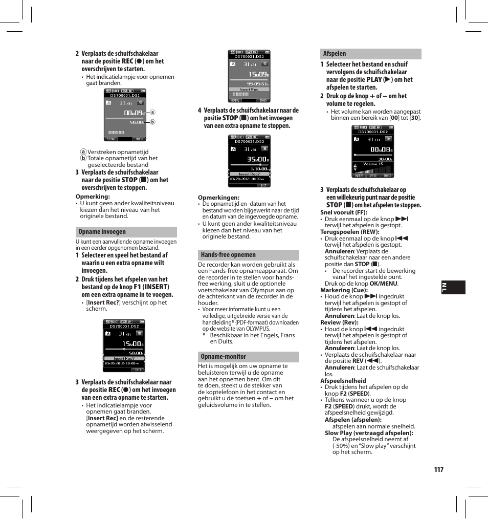 Olympus DS7000 User Manual | Page 117 / 184