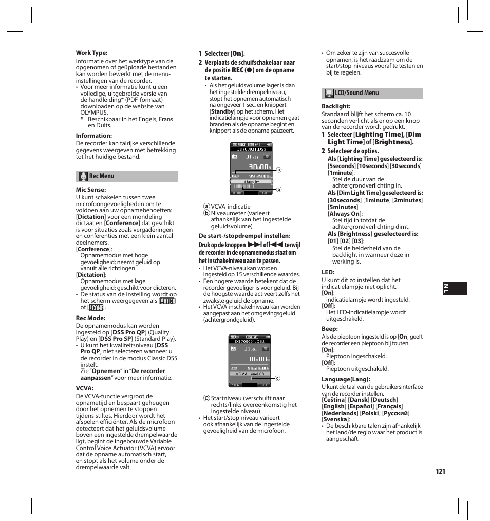 Olympus DS7000 User Manual | Page 121 / 184