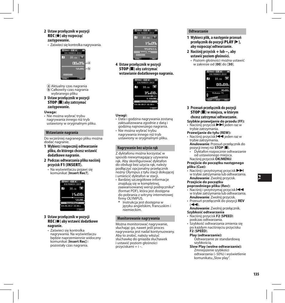 Olympus DS7000 User Manual | Page 135 / 184