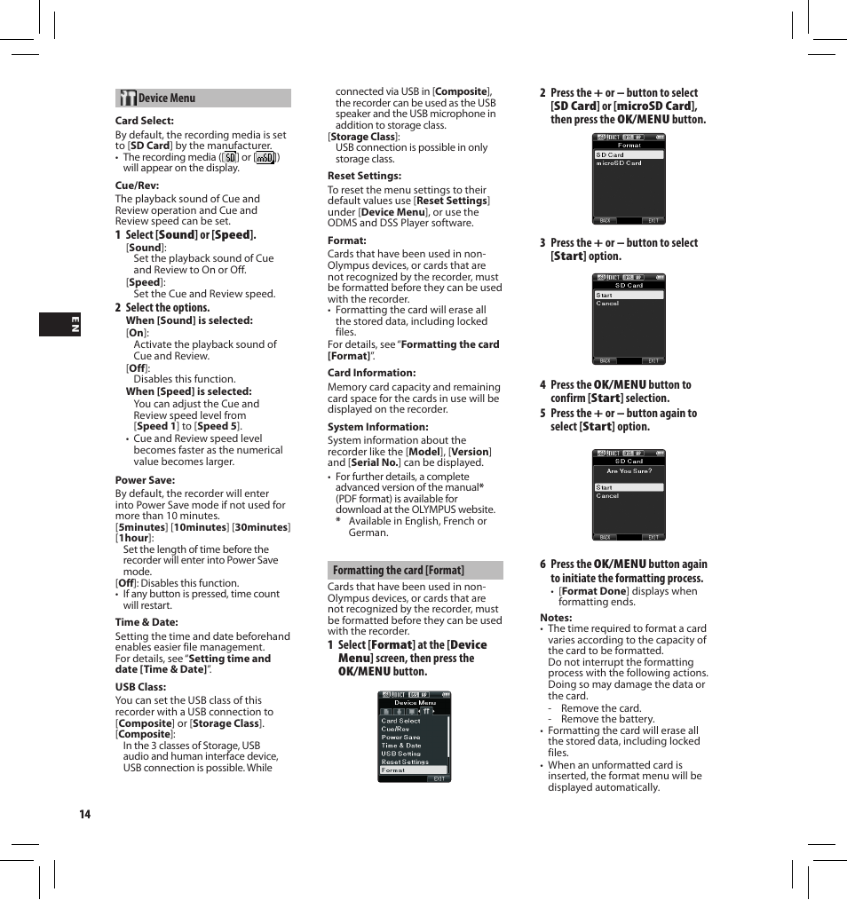 Olympus DS7000 User Manual | Page 14 / 184