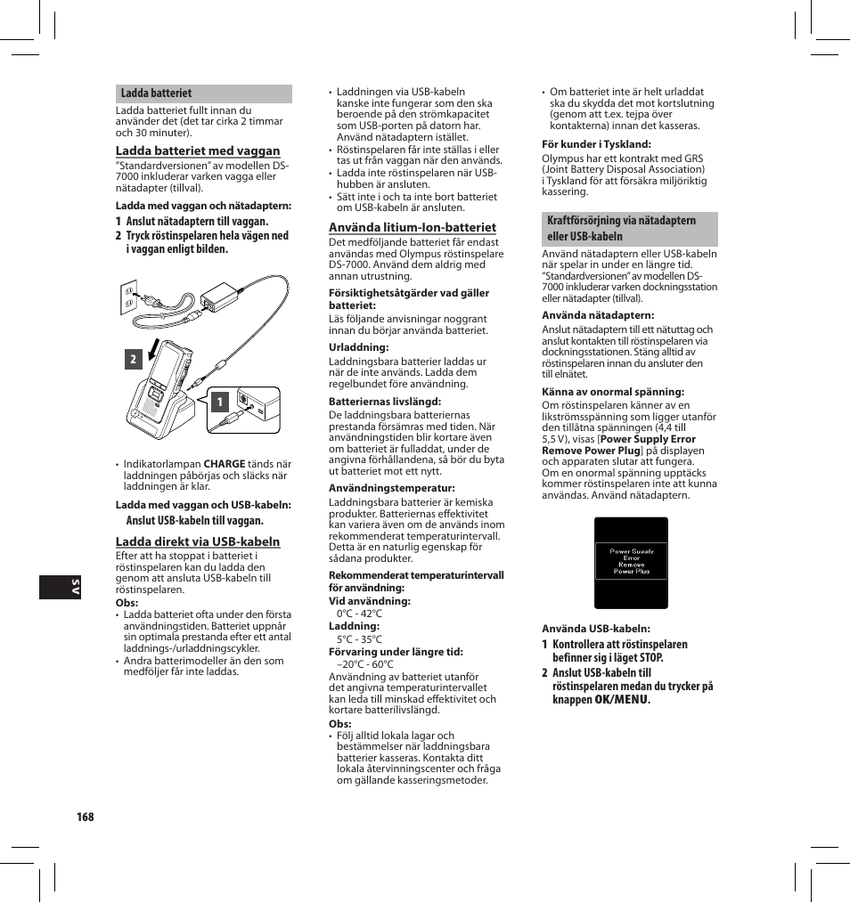 Olympus DS7000 User Manual | Page 168 / 184