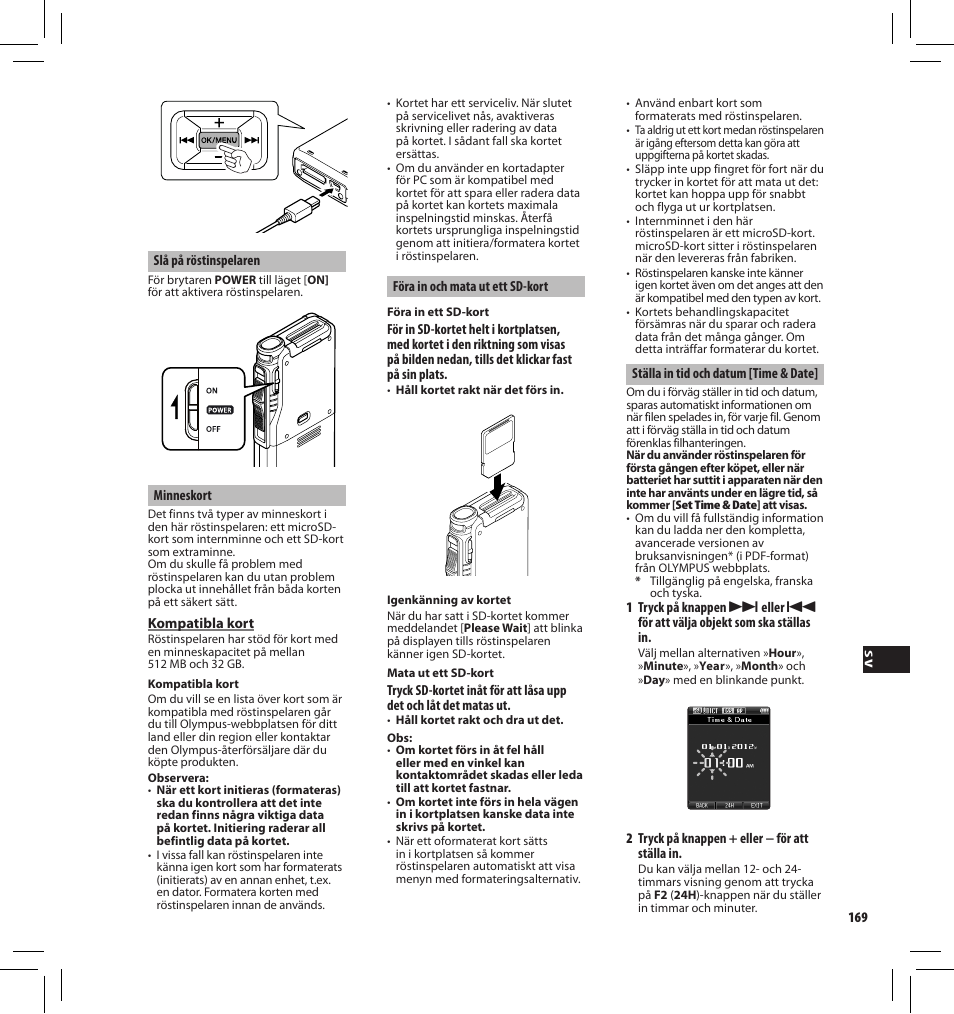 Olympus DS7000 User Manual | Page 169 / 184