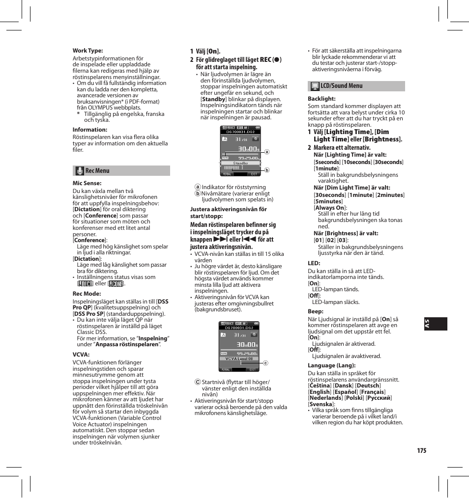 Olympus DS7000 User Manual | Page 175 / 184